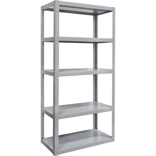 Heavy-Duty Shelving, Steel, Bolted, 3000 lbs. Capacity, 36" W x 72" H x 24" D O-Max