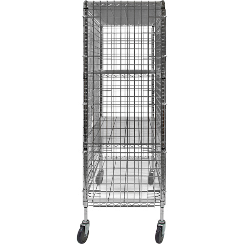 Chariot de s&eacute;curit&eacute;, Chrom&eacute;, 48" x 69" x 24", Capacit&eacute; 500 lb O-Max