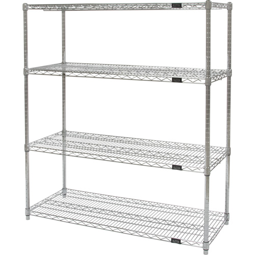 &eacute;tag&egrave;res robustes en treillis chromat&eacute;, Tiers 4, 36" la x 54" h x 24" p O-Max