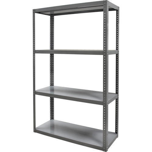 Heavy-Duty Shelving, Steel, Bolted, 3000 lbs. Capacity, 36" W x 72" H x 24" D O-Max