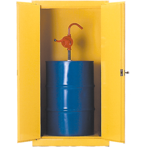 Armoires de s&eacute;curit&eacute; pour barils, Capacit&eacute; de 55 gal. US, Jaune O-Max