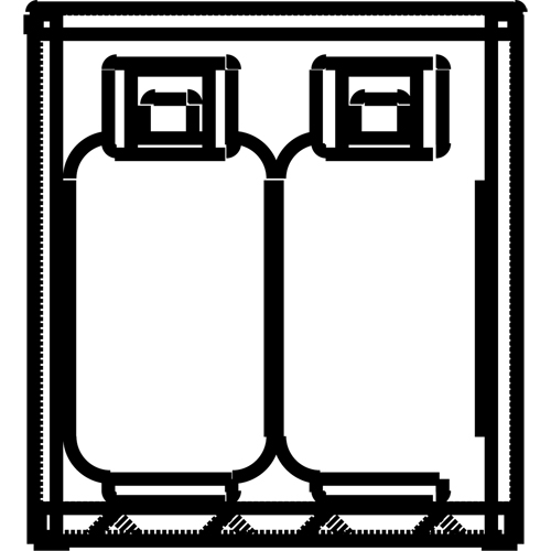 Armoires en aluminium pour bouteilles GPL, nbre de bouteilles: 4, 30" , 32" , 33-1/2" , Argent O-Max
