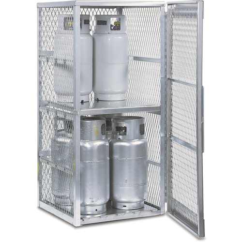 Armoires en aluminium pour bouteilles GPL, nbre de bouteilles: 8, 30" , 32" , 65" , Argent O-Max