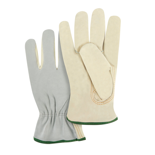 Split Back Driver's Gloves, Medium, Grain Cowhide Palm O-Max