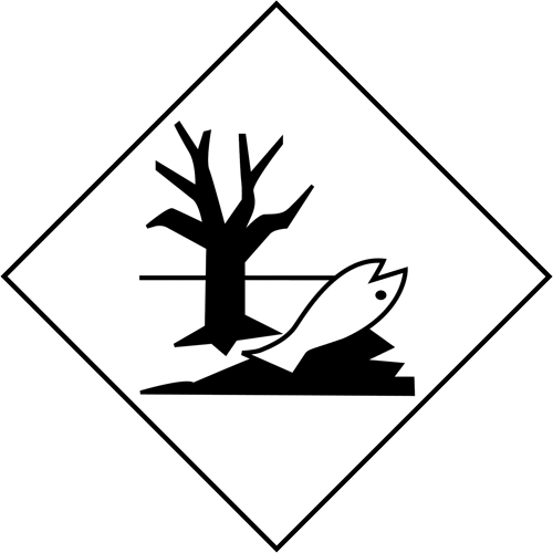 &eacute;tiquette d'exp&eacute;dition TMD marque de polluant marin, 4" lo x 4" la, Noir sur blanc O-Max