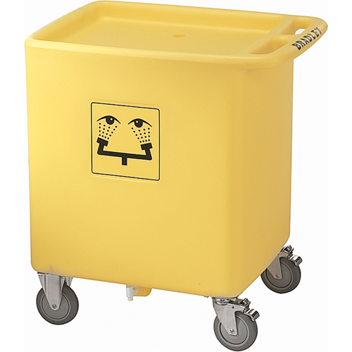 Chariot &agrave; d&eacute;chets pour douche douche oculaire On-Site O-Max