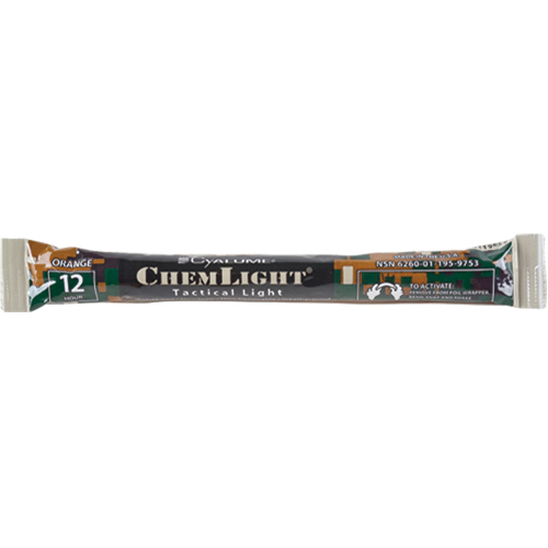 6" Cyalume&reg; Lightsticks, Orange, 12 hrs. Duration O-Max