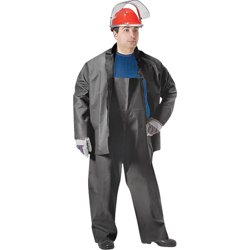 SBR Vulcan Rain Jacket, Rubber, Small, Black O-Max