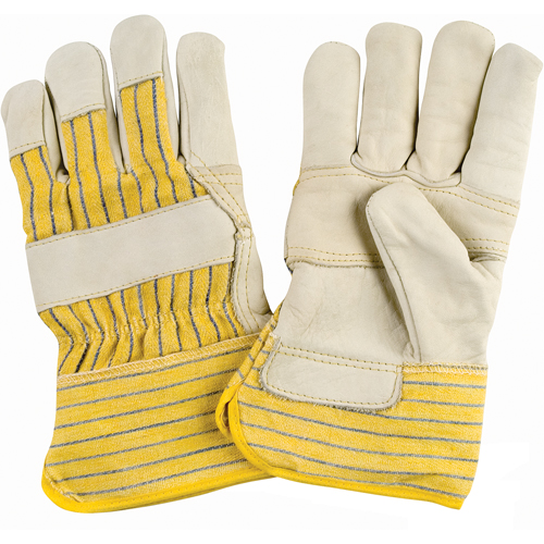 Winter-Lined Patch-Palm Fitters Gloves, X-Large, Grain Cowhide Palm, Cotton Fleece Inner Lining O-Max