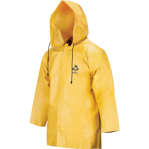 Neo-Slick Chemical & Acid Resistant Rain Jacket, X-Large, Yellow, Neoprene O-Max