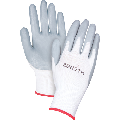 Gants l&eacute;gers enduits et respirants, 7/Petit, R&ecirc;vetement Mousse de nitrile, Calibre 13, Enveloppe en Polyester O-Max