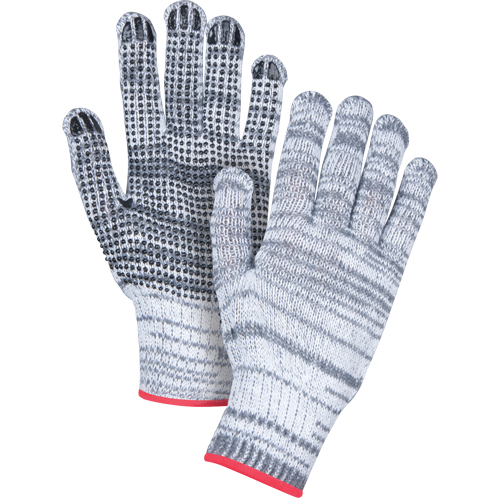 Gants tricot&eacute;s &agrave; pois, Poly/coton, Un c&ocirc;t&eacute;, Calibre 7, Petit O-Max