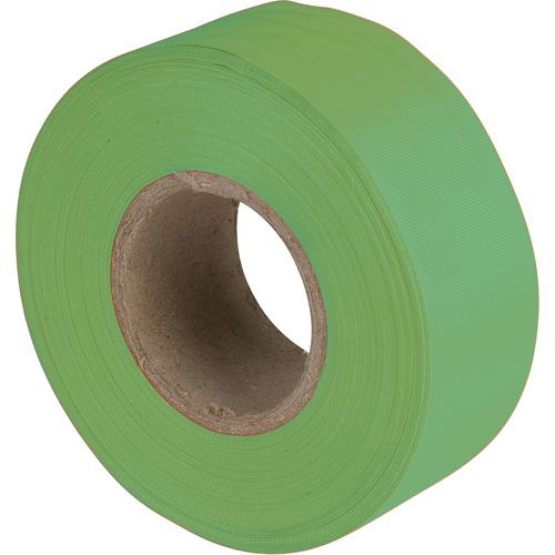 Rubans pour signalisation, 1,1875" la x 150' lo, Vert fluorescent O-Max