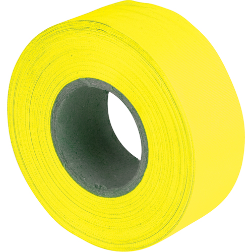 Rubans pour signalisation, 1,2" la x 150' lo, Jaune fluorescent O-Max