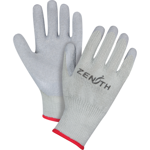 Gants enduits &agrave; doublure confortable en caoutchouc naturel, 10/T-Grand, R&ecirc;vetement Latex de caoutchouc, Calibre 10, Enveloppe en Polyester/Coton O-Max