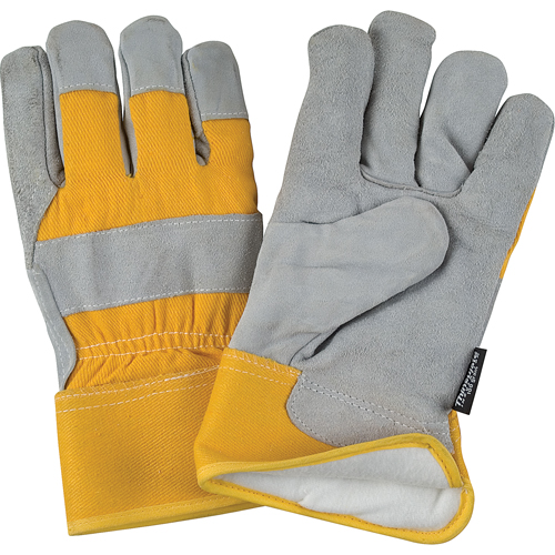 Gants d'ajusteur doubl&eacute;s pour l'hiver &agrave; chaleur sup&eacute;rieure, Moyen, Paume en Cuir de vache refendu, Doublure en Thinsulate O-Max