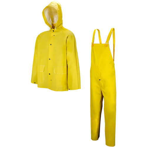 Lightweight Flame Retardant Rainsuit, 5X-Large, High Visibility Yellow O-Max