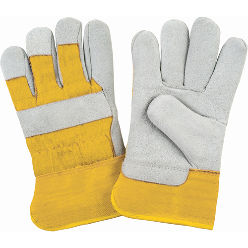 Gants d'ajusteur doubl&eacute;s pour l'hiver de premi&egrave;re qualit&eacute;, Moyen, Paume en Cuir de vache refendu, Doublure en Molleton de mousse O-Max
