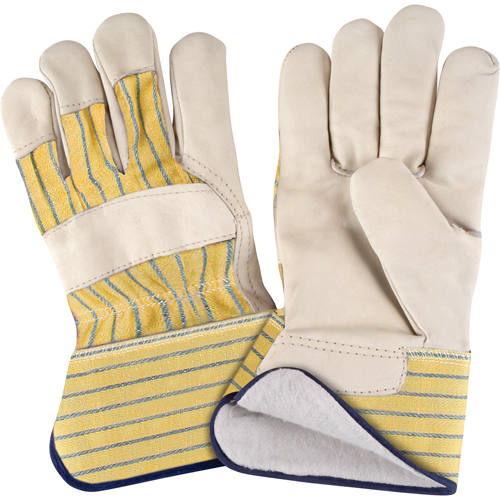 Gant pour ajusteur doubl&eacute;s pour l'hiver r&eacute;sistant &agrave; l'abrasion, T-Grand, Paume en Cuir fleur de vache, Doublure en Molleton de coton O-Max
