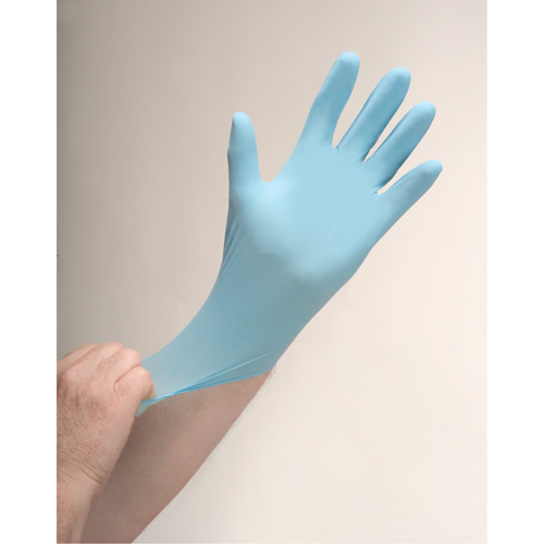 Vending Pack Disposable Gloves, Medium, Nitrile, 4.5-mil, Powder-Free, Blue O-Max
