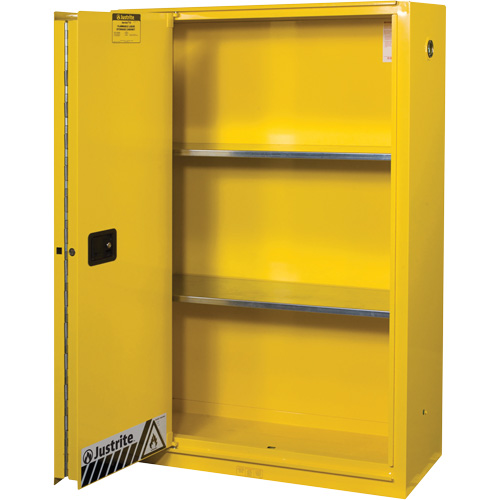 Armoires Sure-Grip EX pour produits inflammables, 45 gal., 1 Porte(s), 43" La x 65" h x 18" p O-Max