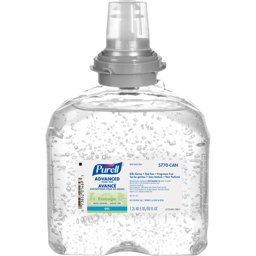 TFX Advanced Hand Sanitizer, 1200 ml, Cartridge Refill, 70% Alcohol O-Max