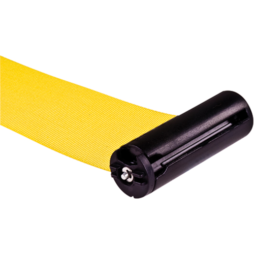Poteau r&eacute;cepteur pour barri&egrave;res sur pieds pour le contr&ocirc;le des foules, Hauteur de 35", Jaune O-Max