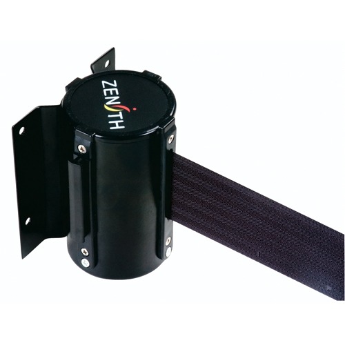 Barri&egrave;re &agrave; fixation murale, Acier, Fixation par vis, 7', Ruban Noir O-Max