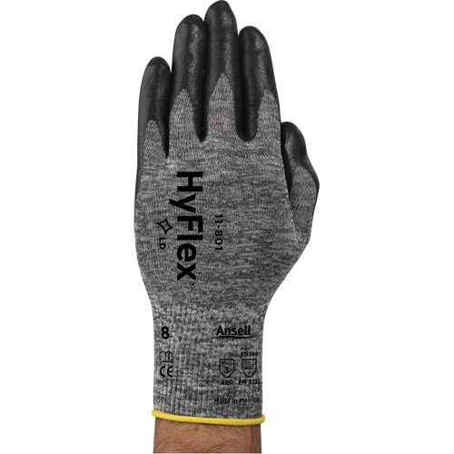Hyflex&reg; 11-801 Gloves, 7/Small, Foam Nitrile Coating, 15 Gauge, Nylon Shell O-Max