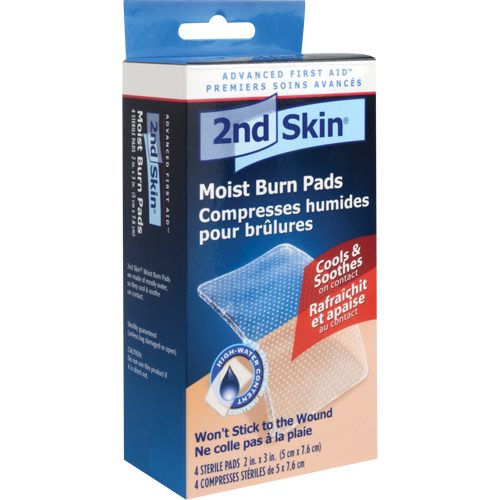 Compresses humides pour brûlures 2nd Skin, 2" x 3", Classe 2 O-Max