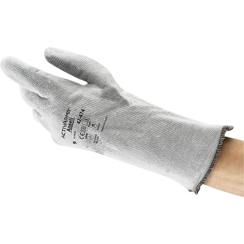 Gants souples Crusader 42-474, Nitrile, T-Grand, Prot&egrave;ge jusqu'&agrave; 400° F (204° C) O-Max
