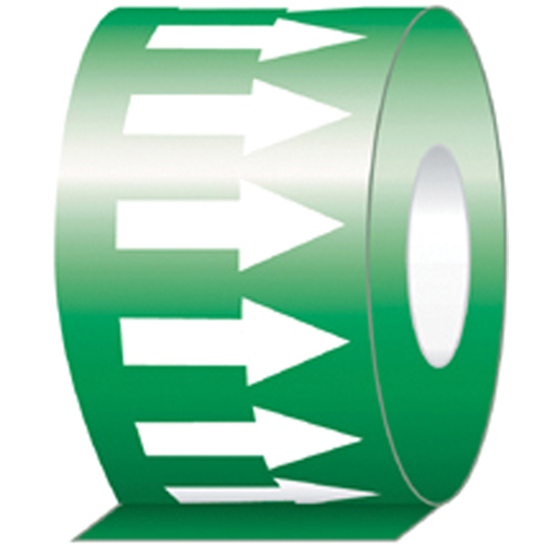 Rubans de fl&eacute;ches de direction de l'&eacute;coulement, 108', Blanc/vert O-Max