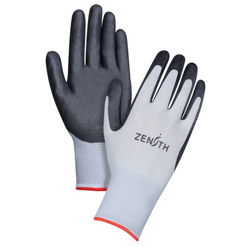 Lightweight Breathable Coated Gloves, 7/Small, Foam Nitrile Coating, 13 Gauge, Polyester Shell O-Max