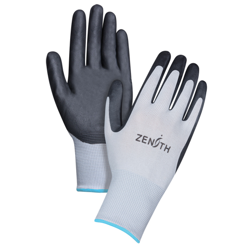 Gants l&eacute;gers enduits et respirants, 10/T-Grand, R&ecirc;vetement Mousse de nitrile, Calibre 13, Enveloppe en Polyester O-Max