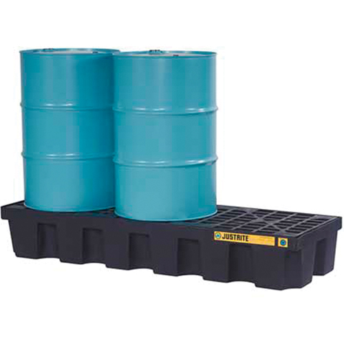 EcoPolyBlend Spill Control Pallets - Without Drain, 75 US gal. Spill Capacity, 73" x 25" x 11.6" O-Max