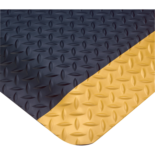 Smart No. 497 Mats, Diamond, 3' x 75' x 1", Black/Yellow, PVC O-Max