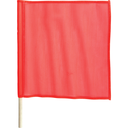 Traffic Safety Flags, Mesh, With Handle O-Max