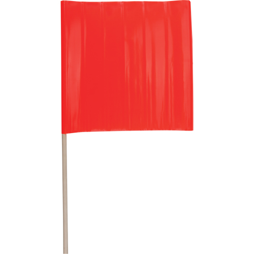 Traffic Safety Flags, Vinyl, With Handle O-Max