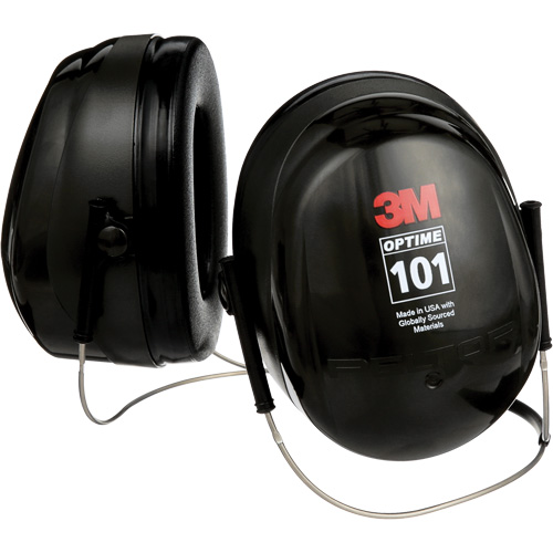 Peltor Optime 101 Series Earmuffs, Neckband, 26 NRR dB O-Max