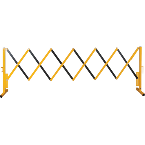 Barri&egrave;re extensible, 37" h x 11' lo, Noir/Jaune O-Max