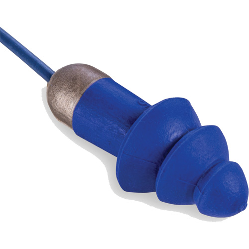 Bouchons d'oreille r&eacute;utilisables et d&eacute;tectable Rockets, Avec cordon, Taille unique, Vrac - &eacute;tui en plastique, NRR dB 27 O-Max