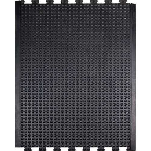 Tapis antifatigue en d&ocirc;me, &agrave; bulles, 3' x 4' x 1/2", Noir, Caoutchouc O-Max