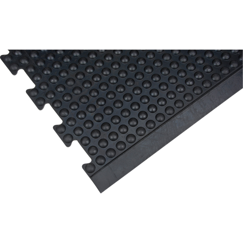 Tapis antifatigue en d&ocirc;me, &agrave; bulles, 3' x 4' x 1/2", Noir, Caoutchouc O-Max