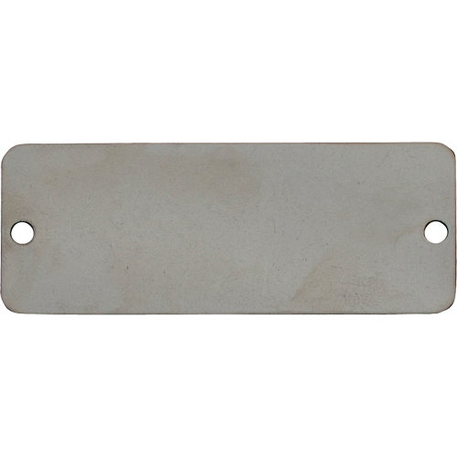 Blank Tags, Stainless Steel, 2" W x 1" H O-Max