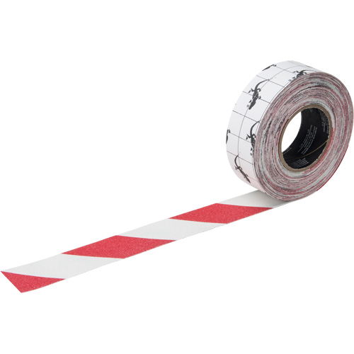 Ruban antid&eacute;rapant de premi&egrave;re qualit&eacute;, 2" x 60', Rouge & blanc O-Max