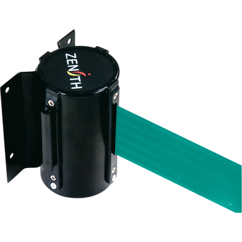 Barri&egrave;re &agrave; fixation murale, Acier, Fixation par vis, 7', Ruban Vert O-Max