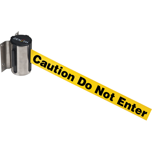 Barri&egrave;re &agrave; fixation murale, Acier, Fixation par vis, 7', Ruban Jaune O-Max