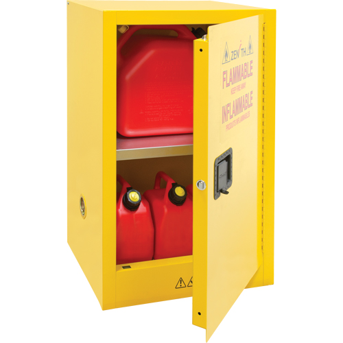 Flammable Storage Cabinet, 12 gal., 1 Door, 23" W x 35" H x 18" D O-Max