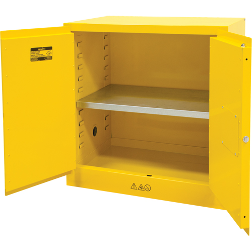 Armoire pour produits inflammables, 22 gal., 2 Porte(s), 35" La x 35" h x 22" p O-Max