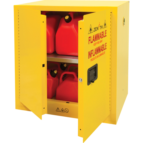 Armoire pour produits inflammables, 22 gal., 2 Porte(s), 35" La x 35" h x 22" p O-Max